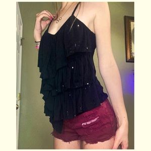 BONGO ruffle sequin tank top!